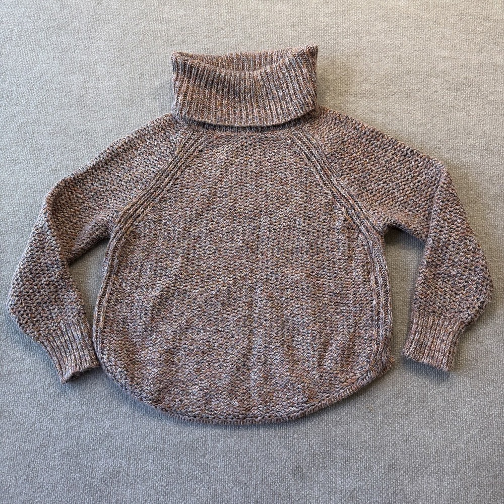 Prana Callisto Colorful Western Raglan Knit Turtleneck Sweater Woman's Sz M - Picture 2 of 10